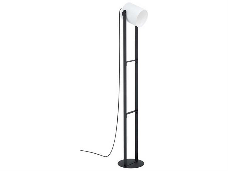 Eglo Burbank Black White Fabric Floor Lamp
