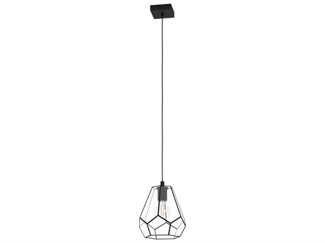 Eglo Mardyke 1-Light Matte Black Geometric Mini Pendant