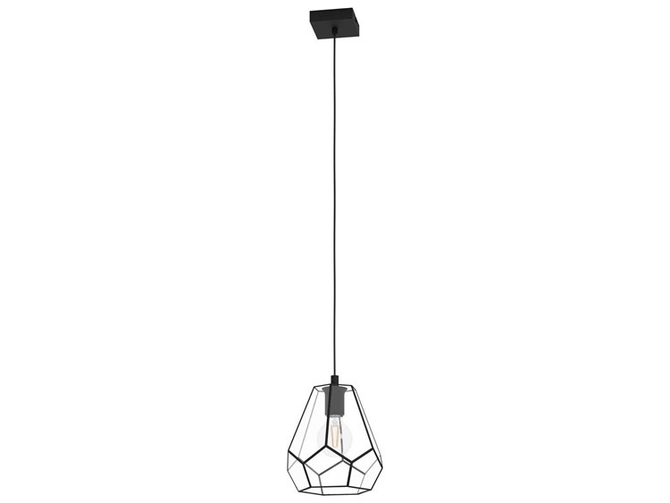 Eglo Mardyke 1-Light Matte Black Geometric Mini Pendant