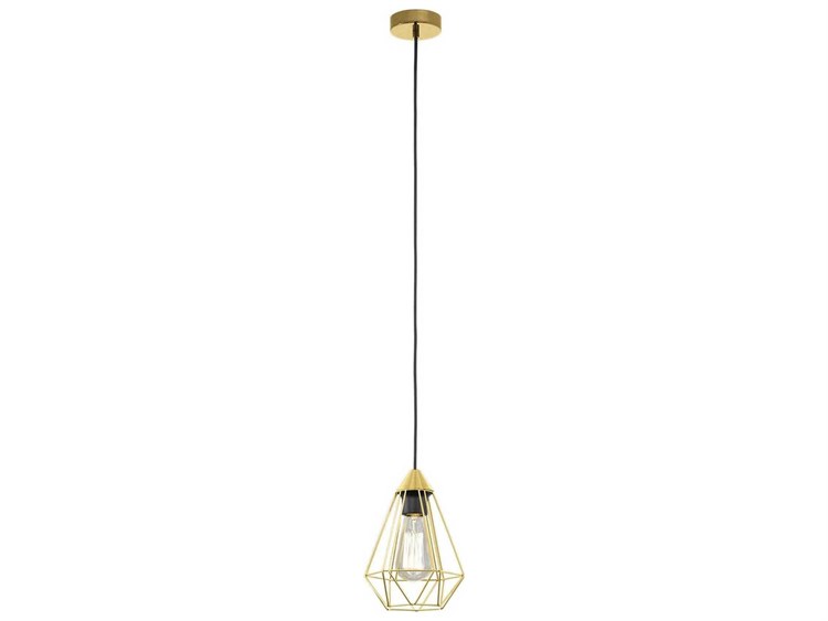 Eglo Tarbes 1-Light Brushed Brass Mini Pendant