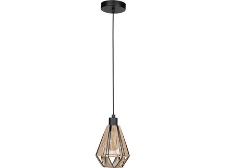 Eglo Adwickle 1-Light Black Brown Mini Pendant