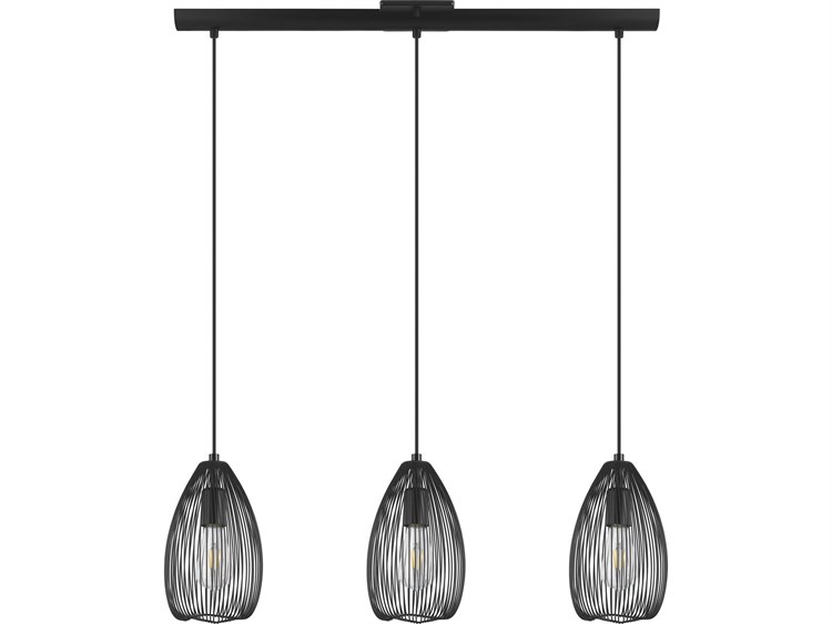 Eglo Clevedon 3-Light Black Island Pendant