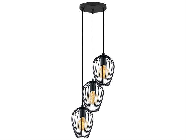 Eglo Newtown 3-Light Black Pendant