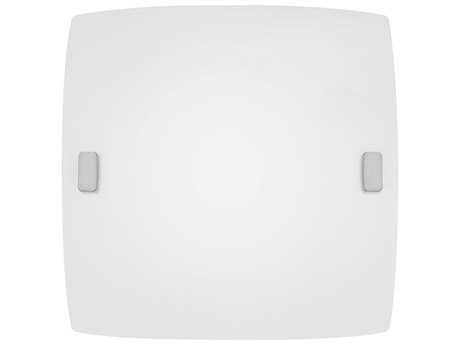 Eglo Borgo 1-Light Matte Nickel White Flush Mount