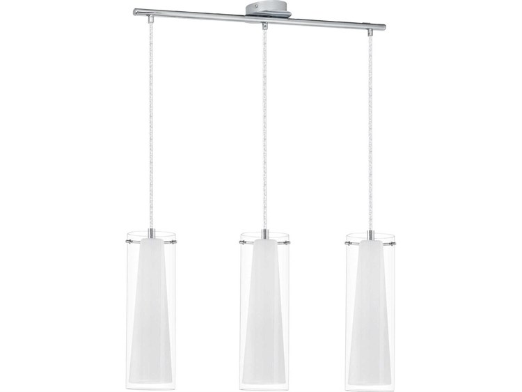 Eglo Pinto 3-Light Chrome Cylinder Island Pendant