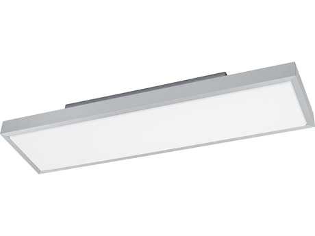 Eglo Idun 1-Light Brushed Aluminum Silver Flush Mount