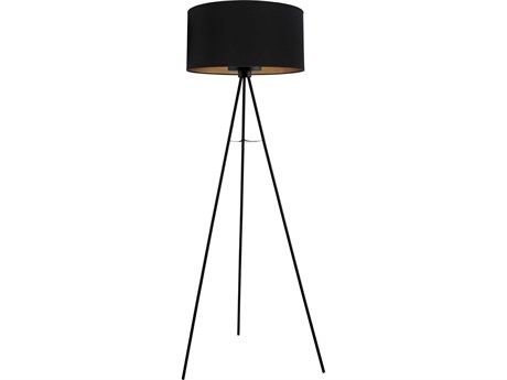 Eglo Fondachelli Black Copper Fabric Floor Lamp