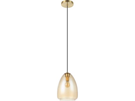 Eglo Alobrase 1-Light Brushed Gold Bell Mini Pendant