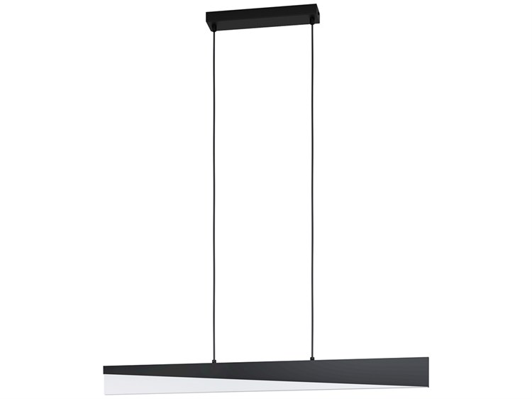 Eglo Isidro 1-Light Structured Black Linear Island Pendant