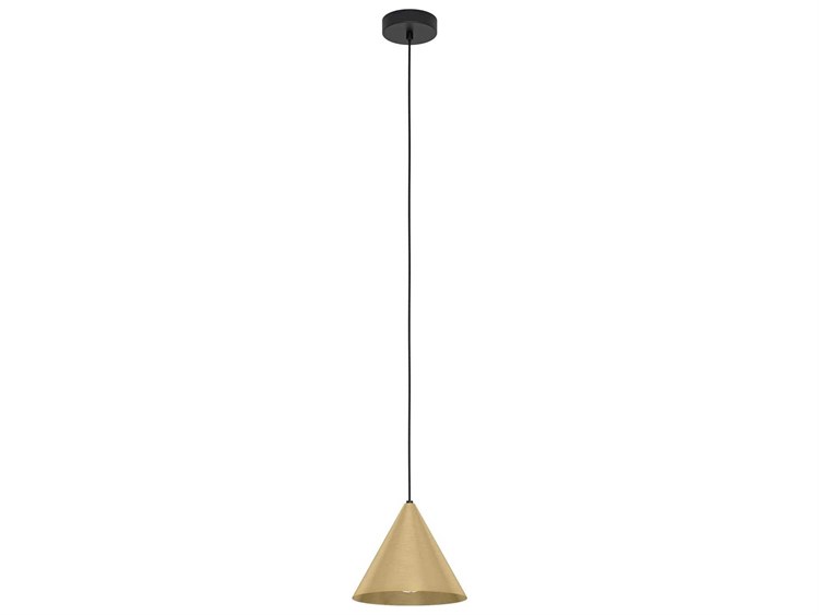 Eglo Narices 1-Light Structured Black Brass Mini Pendant