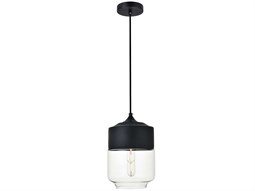 Meyda Metro 1-Light Nickel Clear Glass Linear Mini Pendant