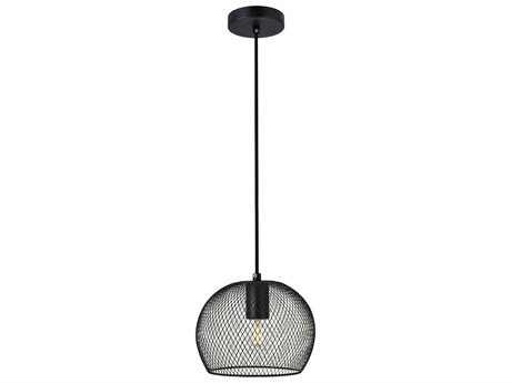 Elegant Lighting Keller 1-Light Black Dome Mini Pendant