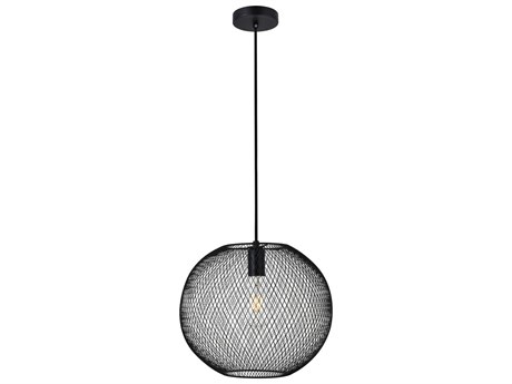 Elegant Lighting Keller 1-Light Black Globe Pendant