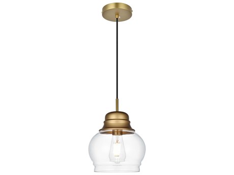 Elegant Lighting Kenna 1-Light Satin Gold Mini Pendant