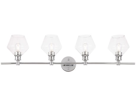 Elegant Lighting Gene 4-Light Chrome Glass LED Vanity Light