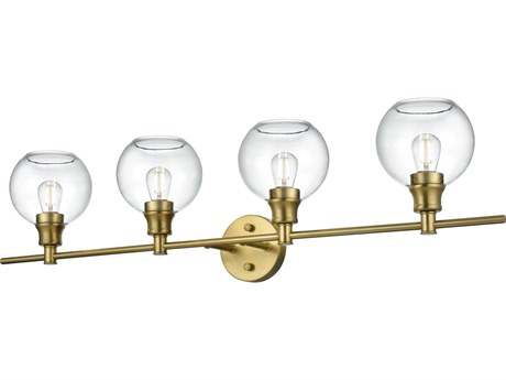 Elegant Lighting Collier 4-Light Satin Gold Vanity Light