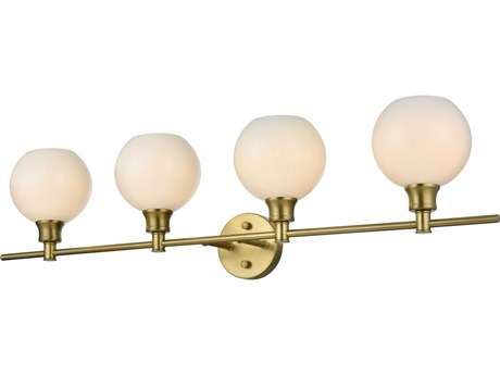 Elegant Lighting Collier 4-Light Satin Gold Vanity Light