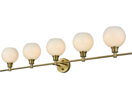 Elegant Lighting Collier 5-Light Satin Gold Vanity Light