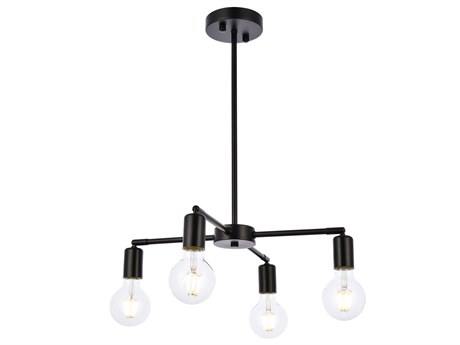 Elegant Lighting Cairo 4-Light Black Chandelier