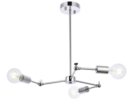 Elegant Lighting Furlong 3-Light Chrome Chandelier