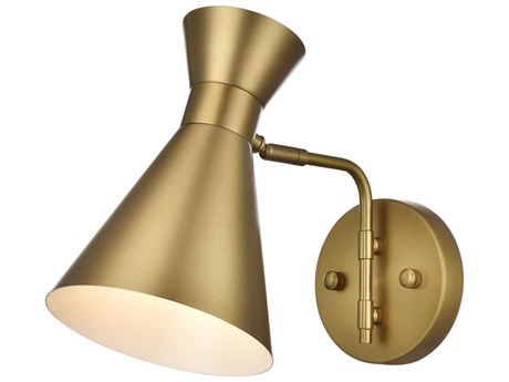 Elegant Lighting Halycon 1-Light Satin Gold Wall Sconce