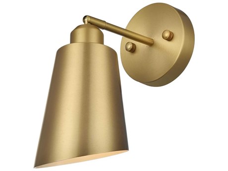 Elegant Lighting Halycon 1-Light Satin Gold Wall Sconce
