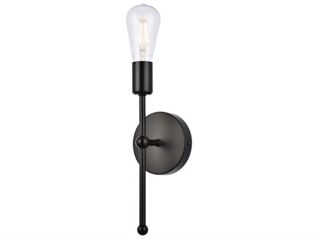 Elegant Lighting Keely 1-Light Black Wall Sconce