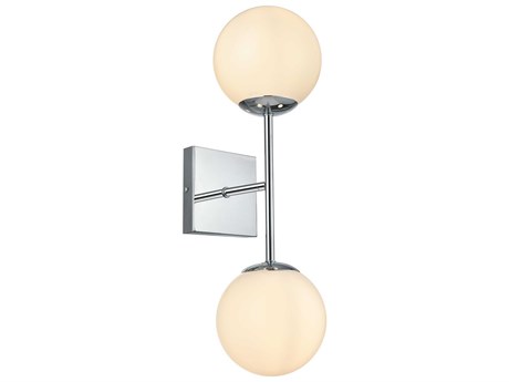 Elegant Lighting Neri 2-Light Chrome Wall Sconce