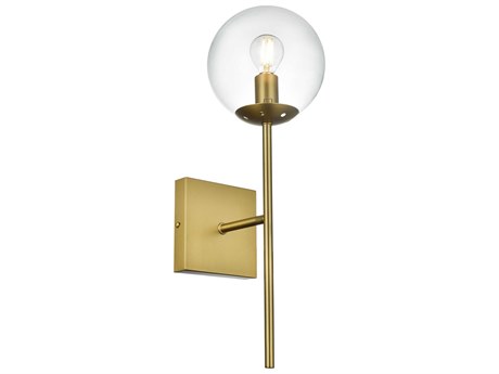 Elegant Lighting Neri 1-Light Satin Gold Wall Sconce
