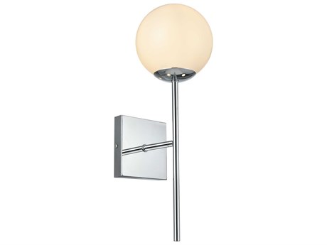 Elegant Lighting Neri 1-Light Chrome Wall Sconce