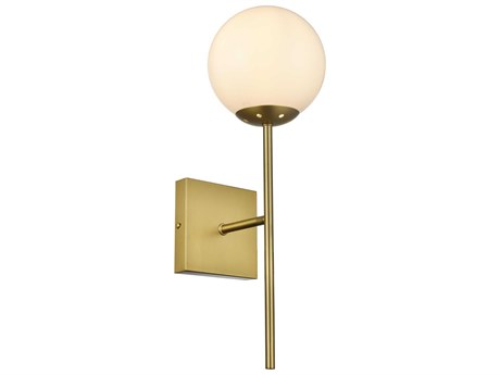 Elegant Lighting Neri 1-Light Satin Gold Wall Sconce