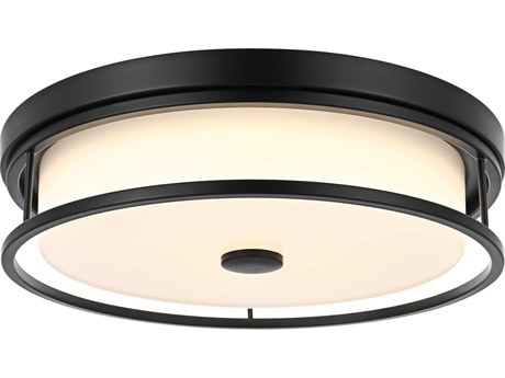 Elegant Lighting Kolson Black Round Flush Mount