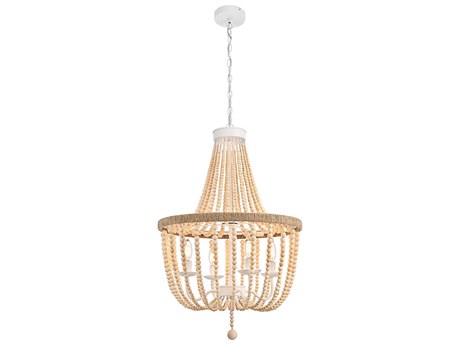 Elegant Lighting Jolie 4-Light Beige Off White Empire Pendant