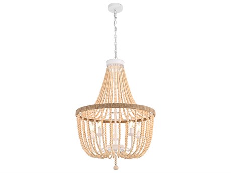 Elegant Lighting Jolie 5-Light Beige Off White Empire Pendant