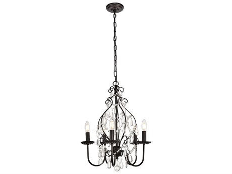 Elegant Lighting Blaise 5-Light Oil Rubbed Bronze Crystal Chandelier