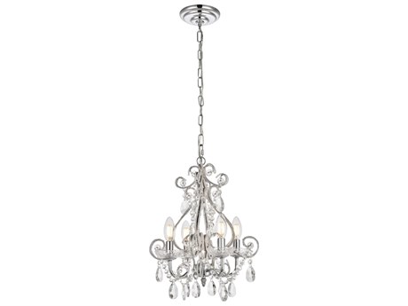 Elegant Lighting Kato 4-Light Chrome Crystal Chandelier