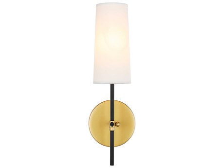 Elegant Lighting Mel 1-Light Brass Black LED Wall Sconce