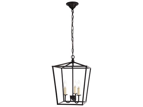 Elegant Lighting Maddox 3-Light Black Candelabra Chandelier