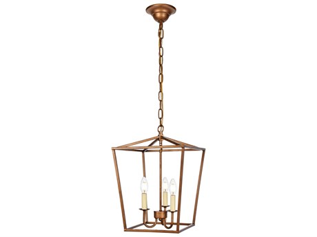 Elegant Lighting Maddox 3-Light Vintage Gold Chandelier