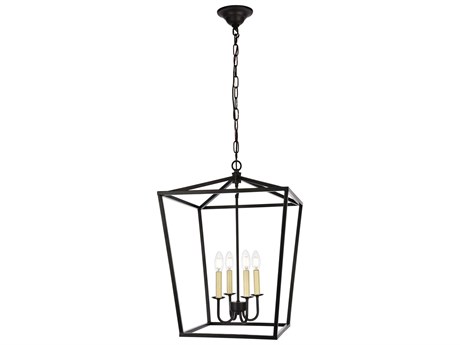 Elegant Lighting Maddox 4-Light Black Chandelier