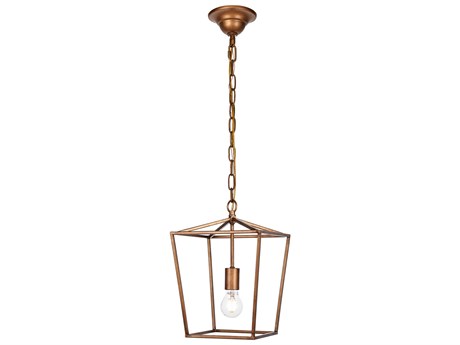 Elegant Lighting Maddox 1-Light Vintage Gold Mini Pendant