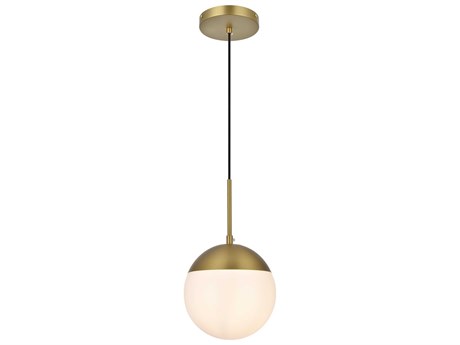 Elegant Lighting Eclipse 1-Light Satin Gold Globe Mini Pendant