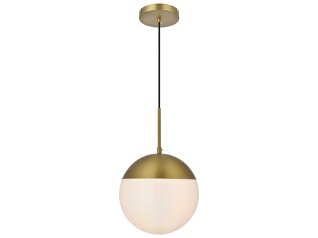 Elegant Lighting Eclipse 1-Light Satin Gold Globe Mini Pendant