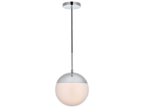 Elegant Lighting Eclipse 1-Light Chrome Glass Globe Mini Pendant