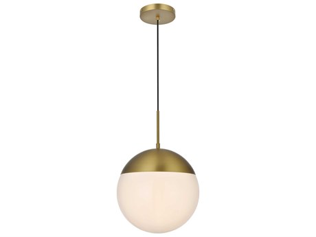 Elegant Lighting Eclipse 1-Light Satin Gold Globe Mini Pendant