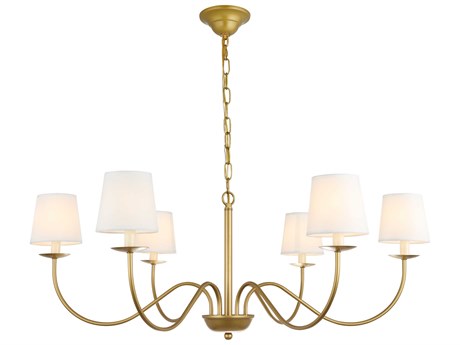 Elegant Lighting Eclipse 6-Light Brass Chandelier