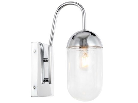 Elegant Lighting Kace 1-Light Chrome Glass LED Wall Sconce