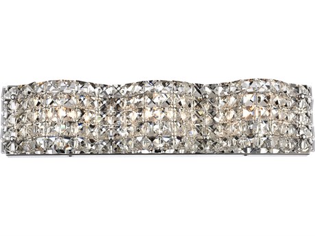 Elegant Lighting Tate 3-Light Chrome Crystal Vanity Light