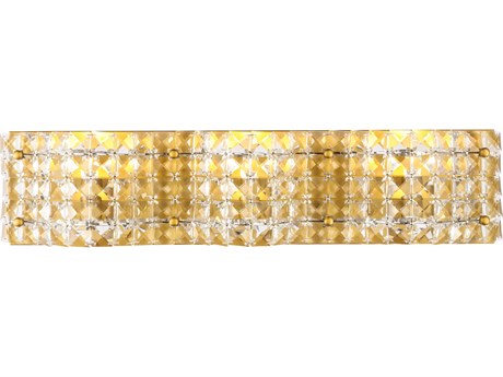 Elegant Lighting Ollie 3-Light Brass Crystal Vanity Light