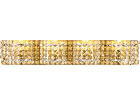 Elegant Lighting Ollie 4-Light Brass Crystal Vanity Light